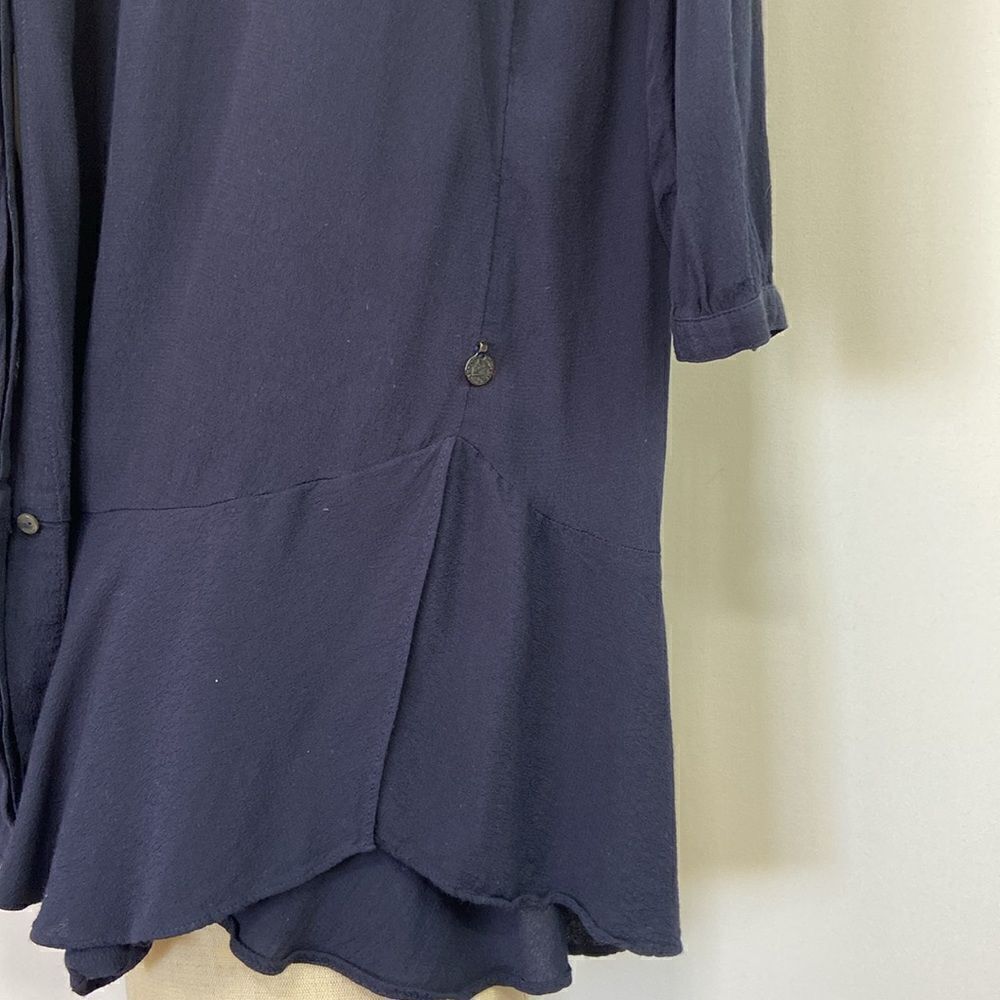 Scotch and Soda Dress Navy Blue Button Down NWOT Sz Small - Picture 4 of 7